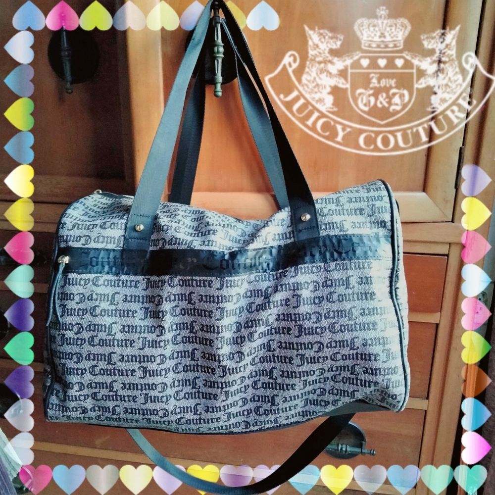 Juicy Couture Weekender Duffle Bag w/Brand Name Print